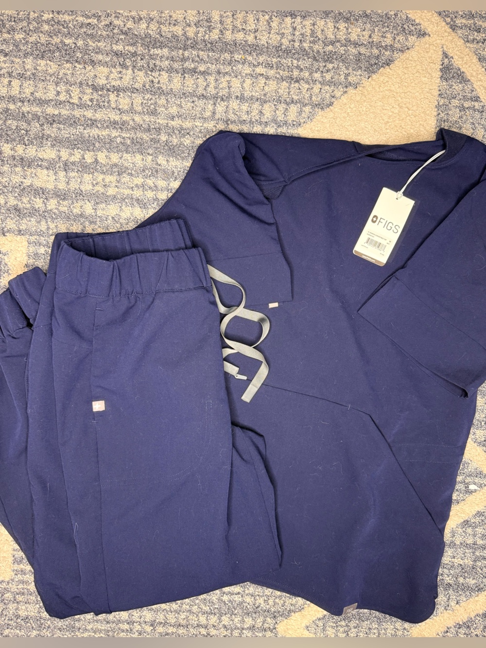 NWT Figs Women Navy Blue Set